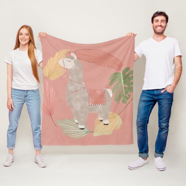 Manta Polar Terracota tropical llamada (In situ)