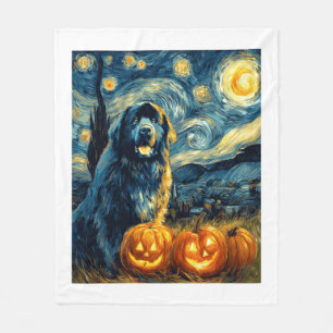 Manta Polar Terranova Newfie Perro Lindo Halloween Jack O Lant
