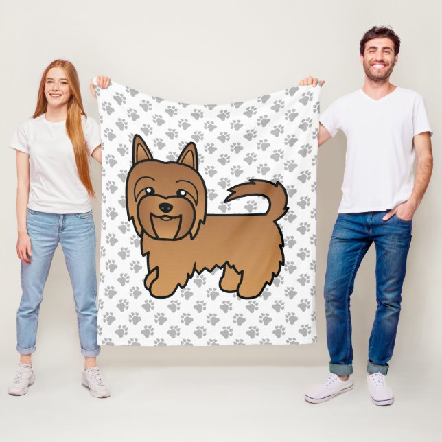 Manta Polar Terrier Australiano Rojo Perro De Dibujos Animados (In situ)