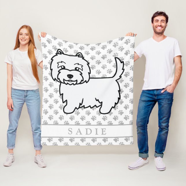 Manta Polar Terrier Blanco de las Highlands Occidental Perro d (In situ)