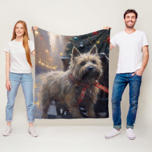 Manta Polar Terrier Cairn Temporada Navideña Festiva