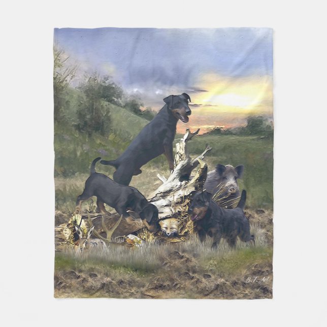 Manta Polar Terrier de caza alemán (Jagdterrier) (Anverso)