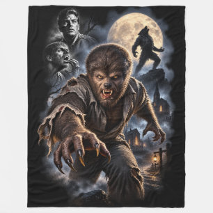 Manta Polar Terror Clásico de Hombre Lobo