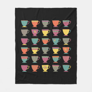 Manta Polar Tés de porcelana retro, tazas de café coloridas