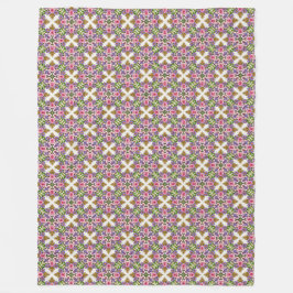 Manta Polar Tesoro de lavanda | Medallón floral elegante