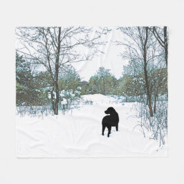 Manta Polar Tesoros - Black Dog Art - Black Lab