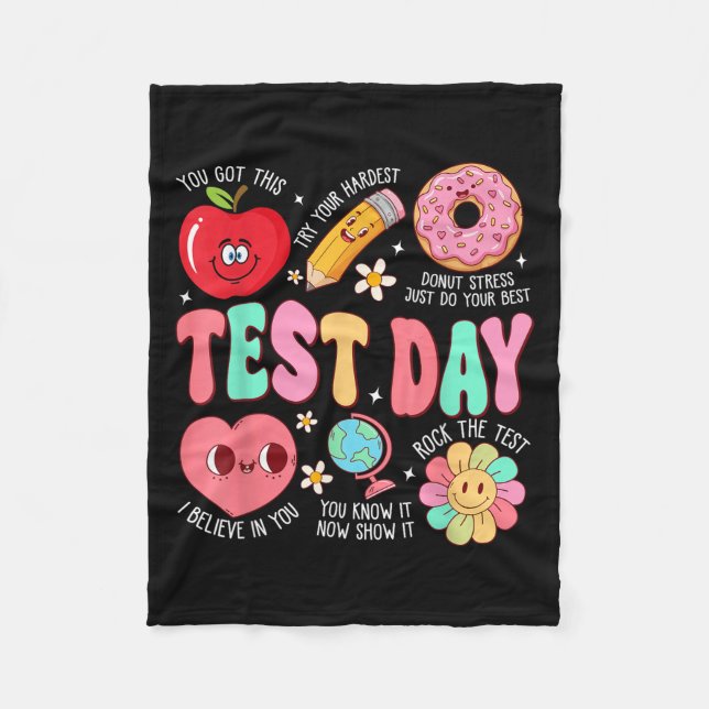 Manta Polar Test Day Rock The Test Testing Day Motivational Te (Anverso)