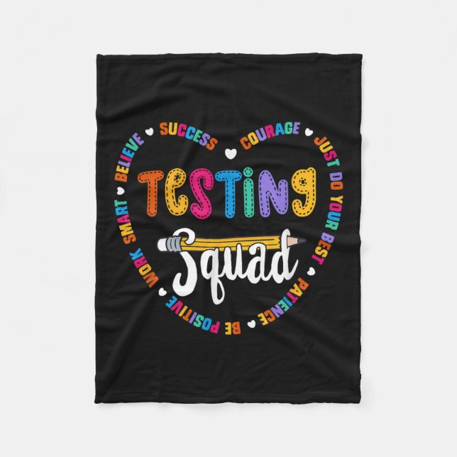 Manta Polar Testing Squad Motivational Test Day Words Heart Te (Anverso)
