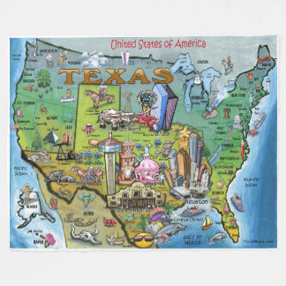 Manta Polar Texas USA Fleece Blanket
