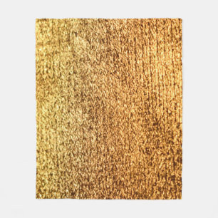 Manta Polar Textil dorado: fondo macro glamoroso.
