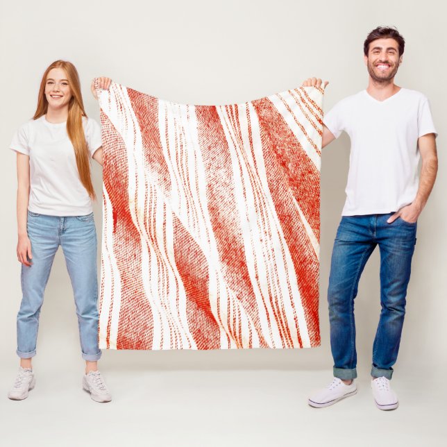 Manta Polar Textil Fouta Tejido de Naranja y Blanco (In situ)