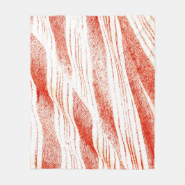 Manta Polar Textil Fouta Tejido de Naranja y Blanco