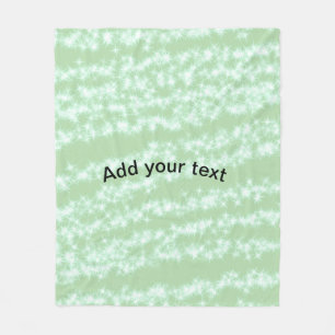 Manta Polar texto de nombre brillo purpurina verde pastel boho