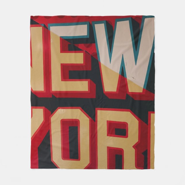 Manta Polar Texto de Nueva York (Anverso)