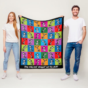 Manta Polar Texto de personalizable Whippet Wonderland Cosy