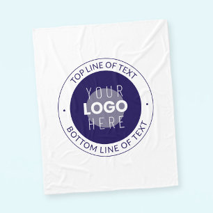 Manta Polar Texto de personalizable y su logotipo Púrpura az