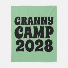 Manta Polar Texto del campamento de abuelitas retro
