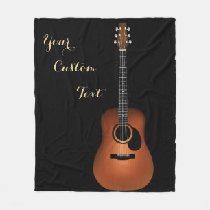 Manta Polar Texto del personalizable de la guitarra acústica
