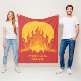 Manta Polar Texto del personalizado Bombero