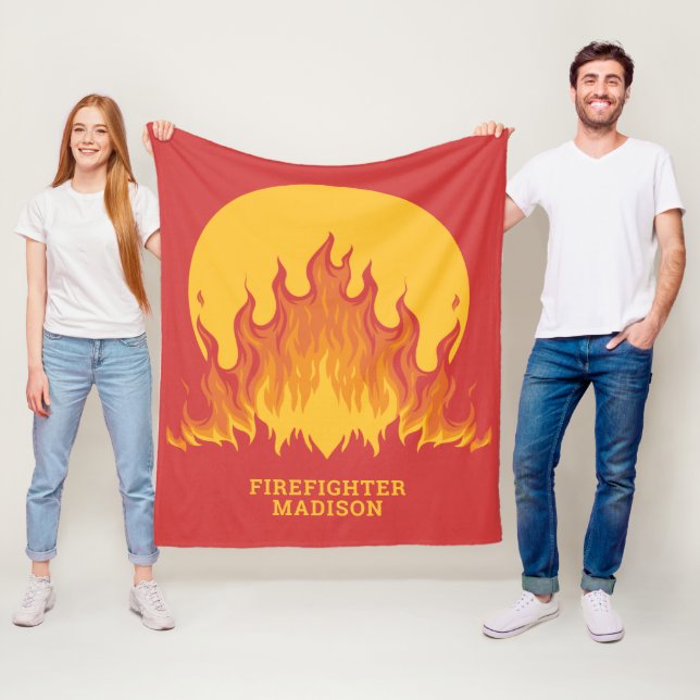 Manta Polar Texto del personalizado Bombero (In situ)