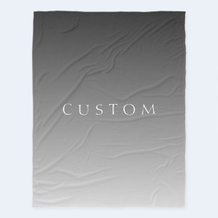 Manta Polar Texto elegante sobre gradiente ombre gris moderno 
