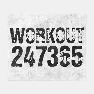 Manta Polar Texto escrito y raspado Workout 247365 rústico