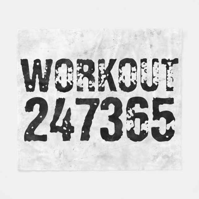 Manta Polar Texto escrito y raspado Workout 247365 rústico (Frente (Horizontal))