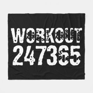 Manta Polar Texto grabado y desgastado Workout 247365 white