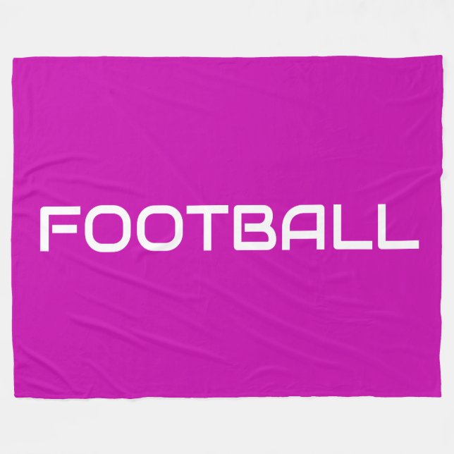 Manta Polar Texto moderno y deportivo de FOOTBALL Sobre rosa m (Frente (Horizontal))