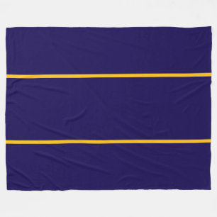 Manta Polar Texto Opcional Elegante Naranja Dorado Rayas Azule
