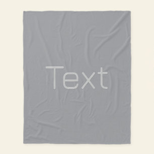 Manta Polar Texto simple de 3 dimensiones   Gris