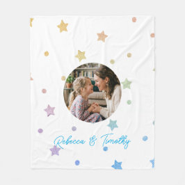 Manta Polar Texto y foto personalizados minimalistas