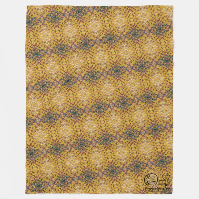 Manta Polar Textura #1 de la obra Piña. SERIE (Anverso)