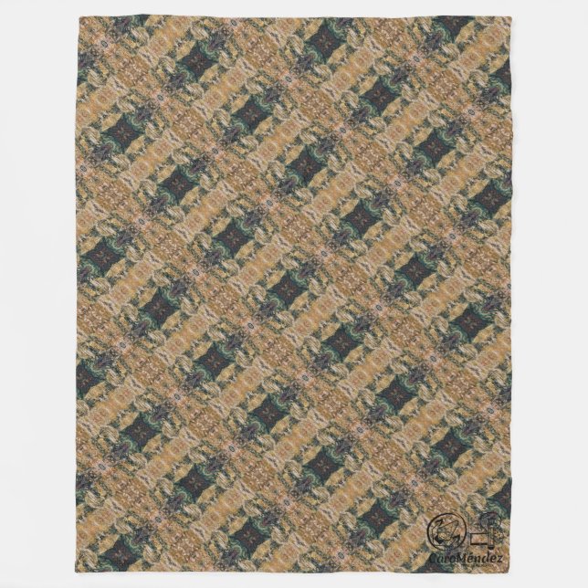 Manta Polar Textura #1 de obra Amanecer (Anverso)