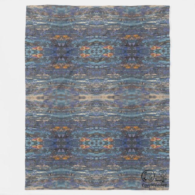 Manta Polar Textura #1 de obra La roca (Anverso)