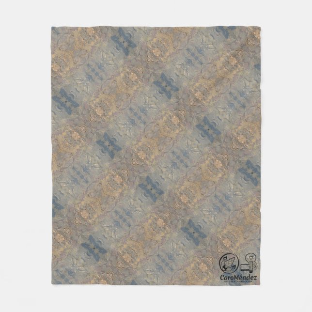 Manta Polar Textura #4 de obra Amanecer (Anverso)