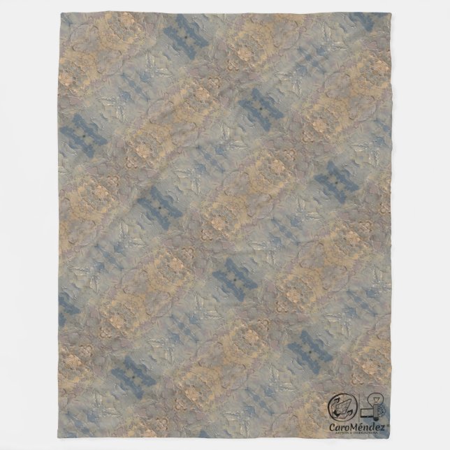 Manta Polar Textura #4 de obra Amanecer (Anverso)