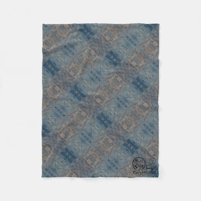 Manta Polar Textura #5 de obra Amanecer (Anverso)