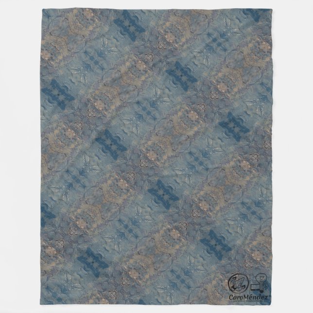 Manta Polar Textura #5 de obra Amanecer (Anverso)