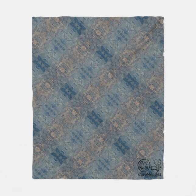 Manta Polar Textura #5 de obra Amanecer (Anverso)