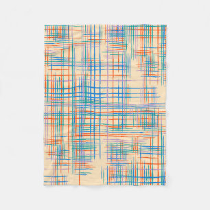 Manta Polar Textura abstracta con franjas cruzadas. Pat modern