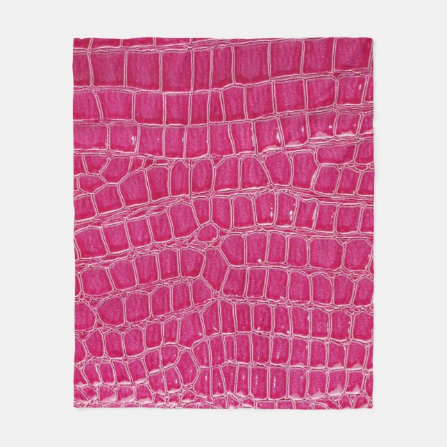 Manta Polar Textura con patrones de ligador rosa (Anverso)