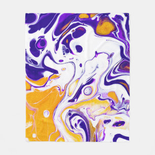 Manta Polar Textura de arte fluido: pinturas giratorias.