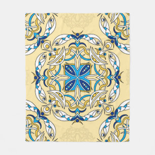 Manta Polar Textura de cosecha arábiga floral