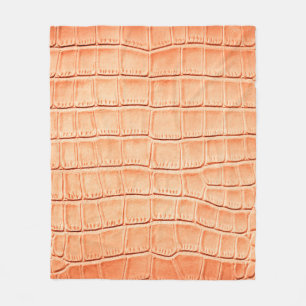 Manta Polar Textura de cuero de cocodrilo marrón claro