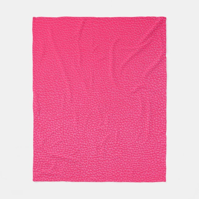 Manta Polar Textura de cuero rosa (Anverso)
