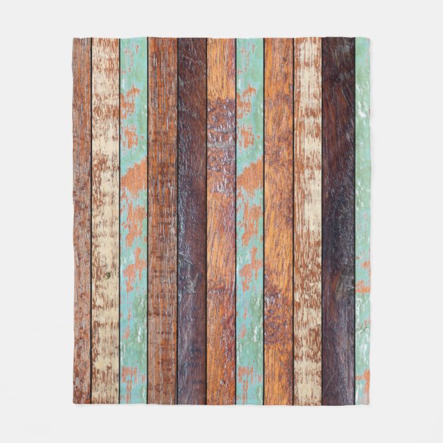 Manta Polar textura de fondo de madera vertical envejecida (Anverso)