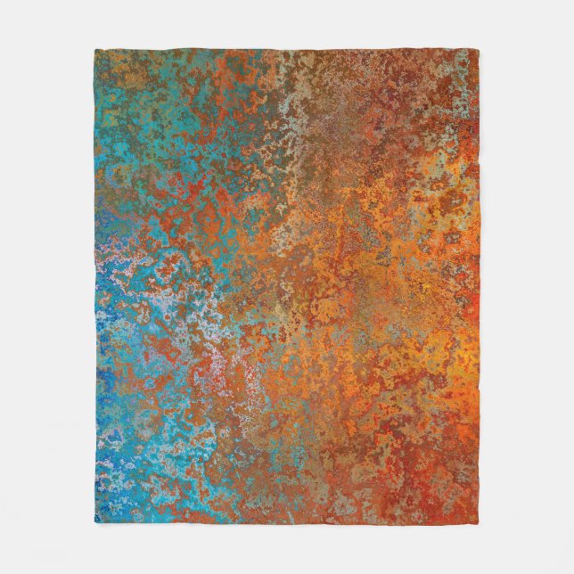 Manta Polar Textura de fondo óxido marrón antiguo (Anverso)