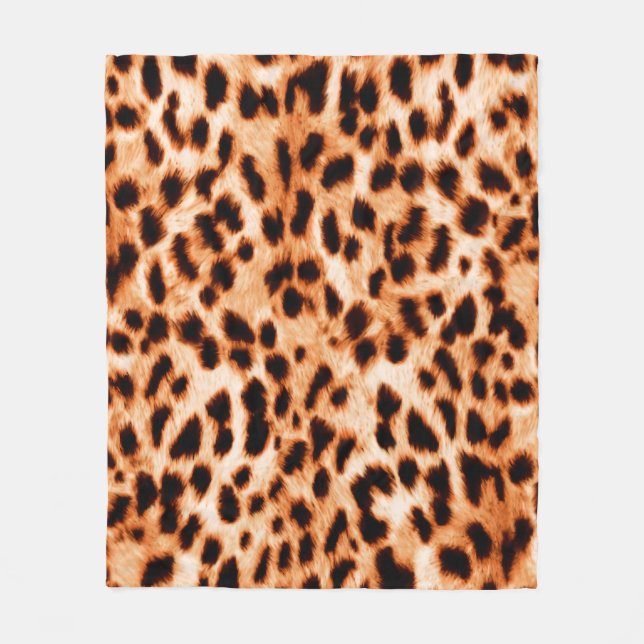 Manta Polar Textura de impresión de leopardo (Anverso)