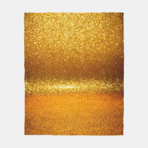 Manta Polar Textura de las luces de época del purpurina de oro